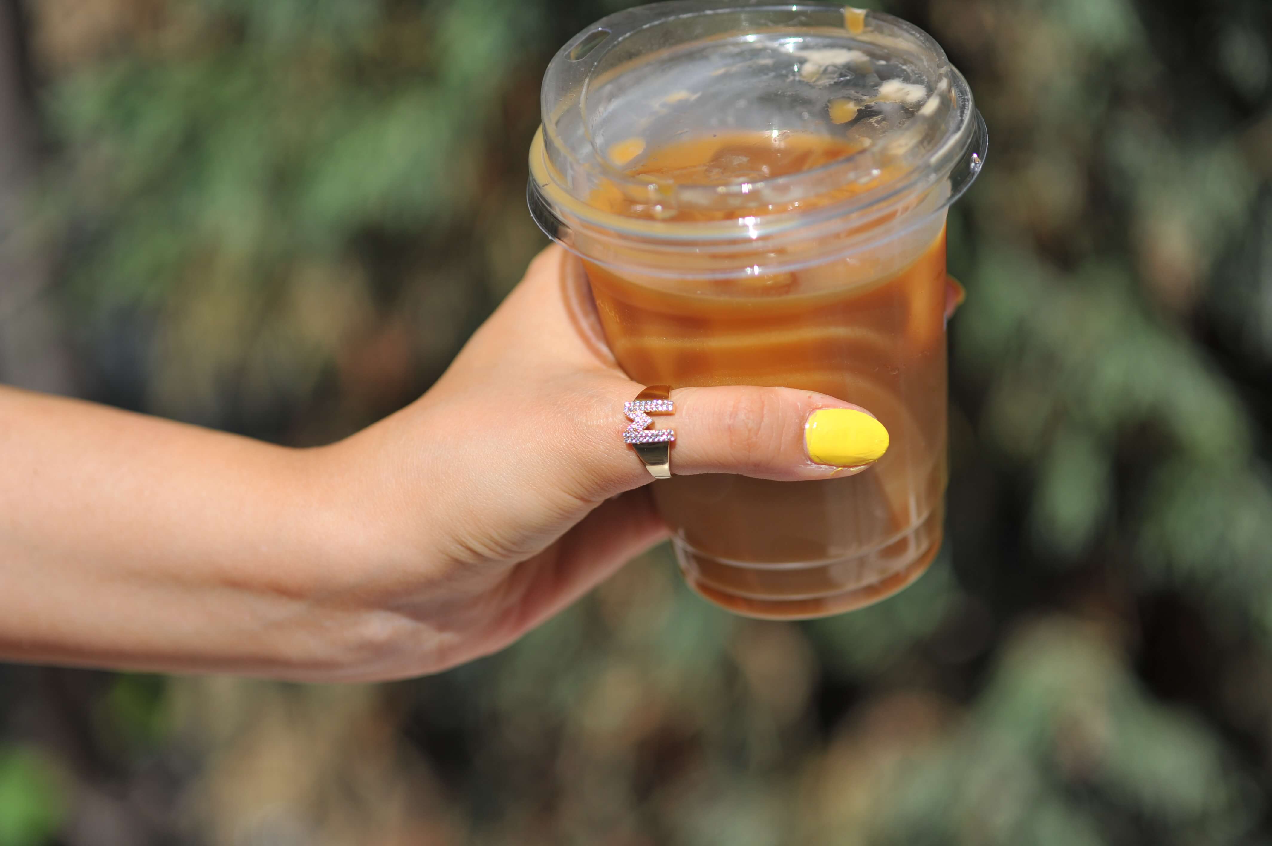 14K Gold Dainty Initial Ring